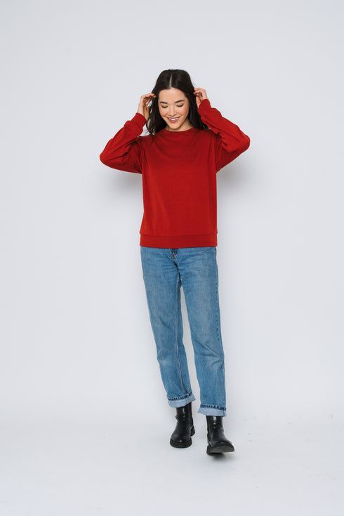 Jenna-Luxe Fleece Crew